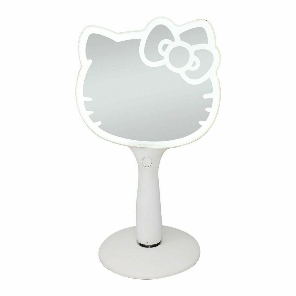 Impressions Hello Kitty LED Handheld Mirror, Makeup Vanity Mirror with base